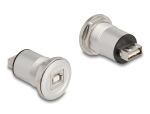 DELOCK USB2.0 Type-C zu Typ-B Einbaubuchse Aluminium