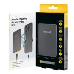 Intenso MW5000 Magnetische Powerbank 5000 mAh – MagSafe kompatibel, Wireless Charging 15W, USB-C PD 20W, Flach & Kompakt – Geprüft in Deutschland – Grau