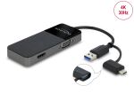 DELOCK USB 3.2 Gen 1 Adapter zu 4K HDMI + VGA Splitter Funkt