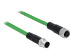 DELOCK Netzwerkkabel M12 4 Pin D-kodiert St.zu Bu. TPU 5 m