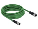 DELOCK Netzwerkkabel M12 4 Pin D-kodiert St.zu Bu. TPU 5 m