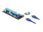 DELOCK Riser Karte PCI Express x1 zu x16 mit 60 cm USB Kabel