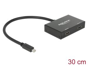 DELOCK Displayport Splitter 1 mini DP Eingang -> 2x H