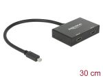 DELOCK Displayport Splitter 1 mini DP Eingang -> 2x H