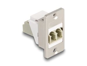 DELOCK Panel Mount Keystone Modul LWC LC Duplex Bu/Bu konisc