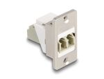 DELOCK Panel Mount Keystone Modul LWC LC Duplex Bu/Bu konisc