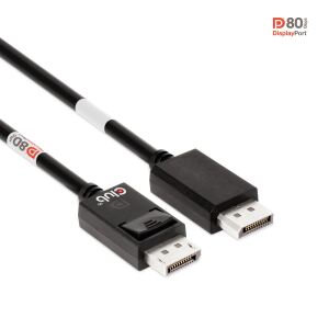 CLUB3D DisplayPort™ 2.1 Bi-Direktionales VESA DP80 zertifiziertes Kabel 4K240Hz, 8K60Hz oder 10K30Hz St/St 1.2m