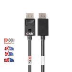 CLUB3D DisplayPort™ 2.1 Bi-Direktionales VESA DP80 zertifiziertes Kabel 4K240Hz, 8K60Hz oder 10K30Hz St/St 1.2m