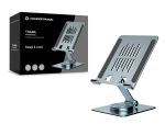 Conceptronic THANA09G Faltbarer und drehbarer Tabletständer, 360° drehbare Basis, höhenverstellbar