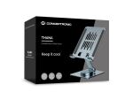 Conceptronic THANA09G Faltbarer und drehbarer Tabletständer, 360° drehbare Basis, höhenverstellbar