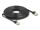 DeLOCK RJ45 Netzwerkkabel Cat.6A Stecker zu Stecker mit robuster Rastnase und Cat.7 Rohflachbandkabel U/FTP 10 m schwarz