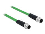 DELOCK Netzwerkkabel M12 4 Pin D-kodiert St.zu St. TPU 1 m