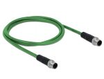 DELOCK Netzwerkkabel M12 4 Pin D-kodiert St.zu St. TPU 1 m
