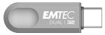 Emtec D280 Dual USB-Stick 32 GB USB Type-A / USB Type-C 3.2 Gen 1 (3.1 Gen 1) Silber