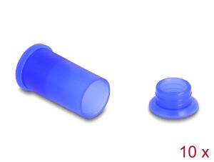DELOCK DL4 Staubschutz für Stecker und Buchse, 2-teilig blau