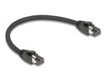 DELOCK RJ45 Netzwerkkabel Cat.8.1S /FTP 25 cm bis 40 Gbps sw
