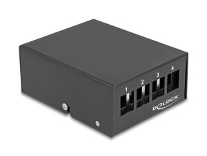 DELOCK Keystone Patchpanel 4 Port schwarz