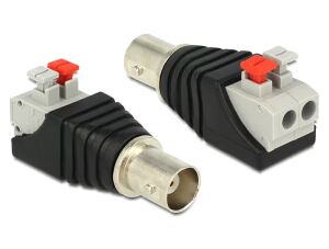 DELOCK Adapter Terminalblock 2Pin -> BNC Buchse