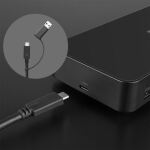 Lindy 43366 laptop-dockingstation & portreplikator Andocken USB 3.2 Gen 2 (3.1 Gen 2) Type-C Schwarz