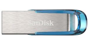 SanDisk Ultra Flair USB-Stick 64 GB USB Typ-A 3.2 Gen 1 (3.1 Gen 1) Blau, Silber