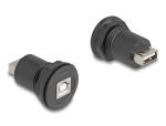 DELOCK USB 2.0 Typ-B zu USB 2.0 Typ-A Einbaubuchse schwarz