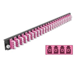 DELOCK 19 LWL Spleißbox Frontblende 24 Port LC Quad violett