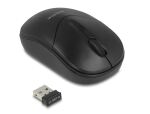 DELOCK Maus optische 3-Tasten Mini Maus 2,4 GHz schwa