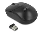 DELOCK Maus optische 3-Tasten Mini Maus 2,4 GHz schwa