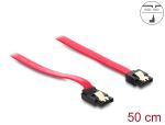 DELOCK SATA-Kabel SATA 7pin -> SATA 7pin gew. St/St 0.50m