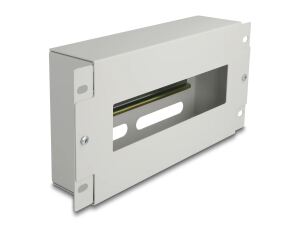 DELOCK 10" Schutzschalterleiste, Abdeckung + Hutsch. 3HE gr