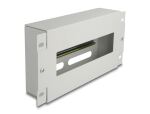 DELOCK 10" Schutzschalterleiste, Abdeckung + Hutsch. 3HE gr