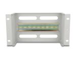 DELOCK 10" Schutzschalterleiste, Abdeckung + Hutsch. 3HE gr