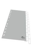 Durable 6441 Leerer Registerindex Polypropylen (PP) Grau