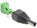 DELOCK Adapter Terminalblock 2Pin -> DC 2,1 x 5,5mm St...