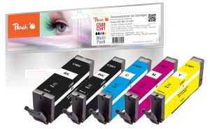 Peach PI100-356 Druckerpatrone 5 Stück(e) Kompatibel Standardertrag Schwarz, Cyan, Magenta, Gelb