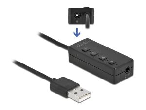 DeLOCK USB Headset und Mikrofon Adapter mit 2 x 3,5 mm Klinkenbuchse für Windows und Mac OS