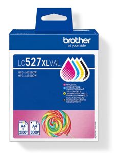 Brother LC527XLVAL Druckerpatrone 4 Stück(e) Original Hohe (XL-) Ausbeute Schwarz, Cyan, Magenta, Gelb