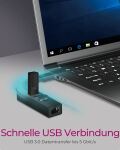 ICY BOX IB-HUB1419-LAN, USB 3.2 Gen 1 HUB und LAN Adapter, Type-A+C zu 3x USB 3.2 Gen 1 und Gigabit LAN, USB Type-A zu Type-C Adapter, Aluminium, schwarz