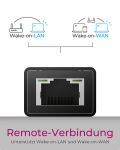 ICY BOX IB-HUB1419-LAN, USB 3.2 Gen 1 HUB und LAN Adapter, Type-A+C zu 3x USB 3.2 Gen 1 und Gigabit LAN, USB Type-A zu Type-C Adapter, Aluminium, schwarz