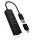ICY BOX IB-HUB1419-LAN, USB 3.2 Gen 1 HUB und LAN Adapter, Type-A+C zu 3x USB 3.2 Gen 1 und Gigabit LAN, USB Type-A zu Type-C Adapter, Aluminium, schwarz