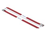 DELOCK Edelstahlkabelbinder L 400 x B 7,9 mm rot 10...