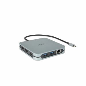 DICOTA D32057 Schnittstellen-Hub USB Typ-C 10000 Mbit/s Silber