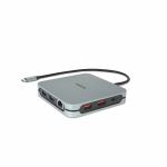 DICOTA D32057 Schnittstellen-Hub USB Typ-C 10000 Mbit/s Silber