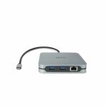 DICOTA D32057 Schnittstellen-Hub USB Typ-C 10000 Mbit/s Silber