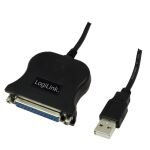 LogiLink UA0054A Paralleles Kabel Schwarz 1,8 m