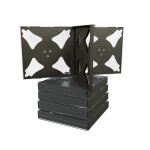 MediaRange BOX34-4 CD-Hülle Schmuckschatulle 4 Disks Schwarz