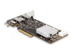DeLOCK PCI Express x8 Karte mit 2 x USB 20 Gbps USB Type-C Buchse und 2 x USB 10 Gbps Typ-A Buchse - Quad Channel