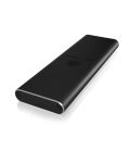 ICY BOX IB-183M2, Ext.-Gehäuse, 1x M.2 SATA SSD zu USB 3.2 Gen 1 Host, Aluminium, schwarz