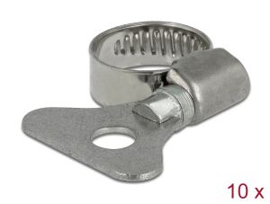 DELOCK Schlauchschelle, Flügelmutter 13-19mm 10 Stk. Metall
