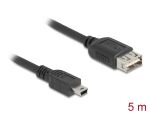 DELOCK USB 2.0 Kabel USB Typ Mini-B St zu USB Typ-A Bu 5 m